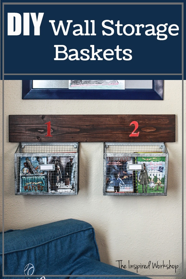 DIY wall storage baskets that hang on the wall and free up floor space!