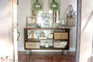 Restoration Hardware Knockoff Wood and Steel Console Table