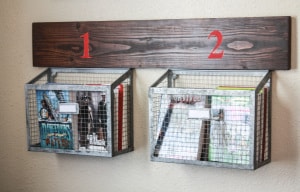 PBTeen Inspired Wood and Wire Wall Hanging Baskets