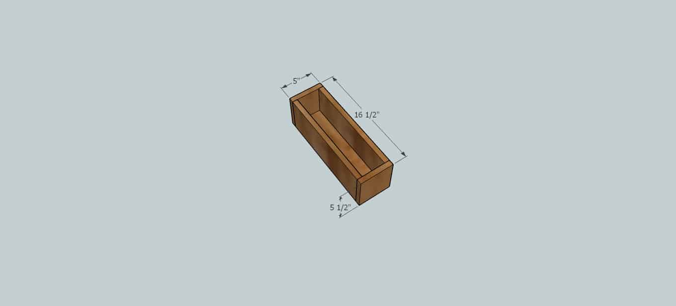 DIY wood planter box for table decor - step by step plans