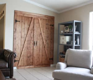 DIY Faux Barn Door Room Divider