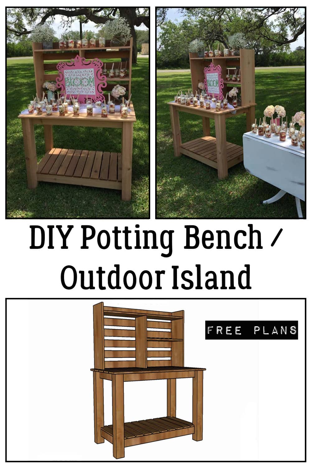 DIY Potting Bench or Outdoor Island