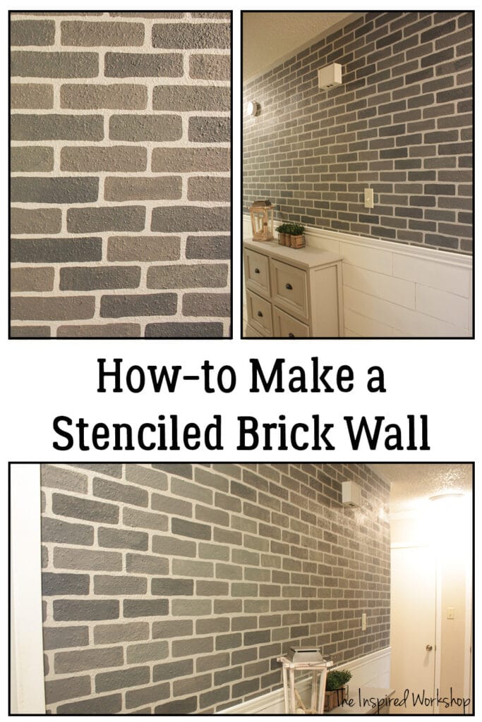 Brick Stenciled Wall