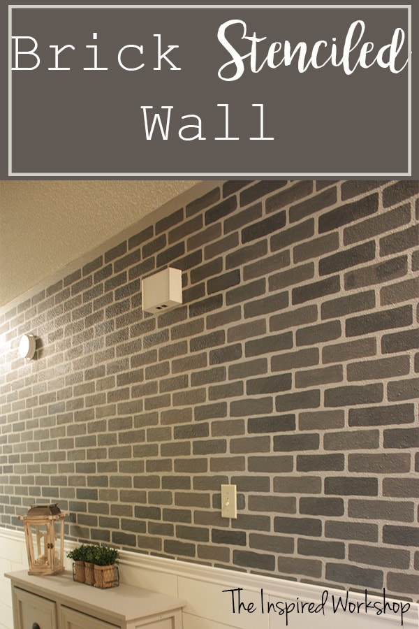 Brick Stenciled Wall