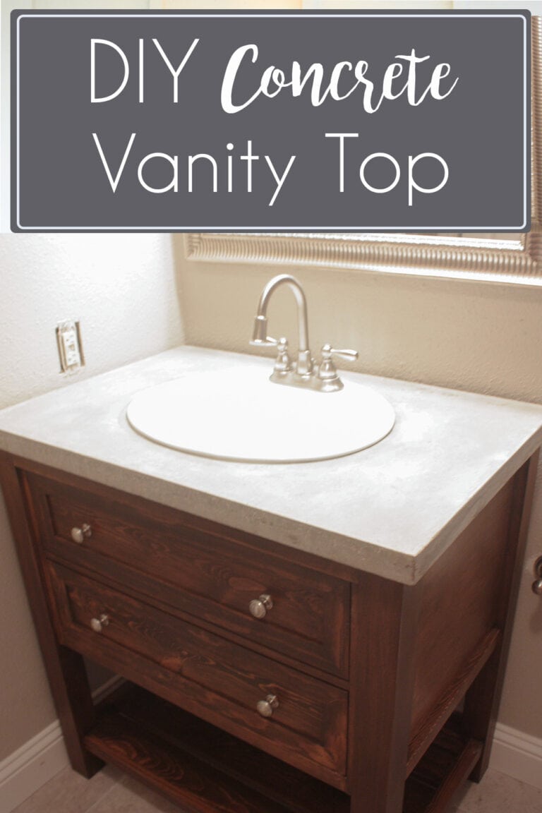 DIY Concrete Vanity Countertop The Inspired
