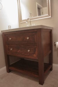DIY Bathroom Vanity - Pottery Barn Knockoff