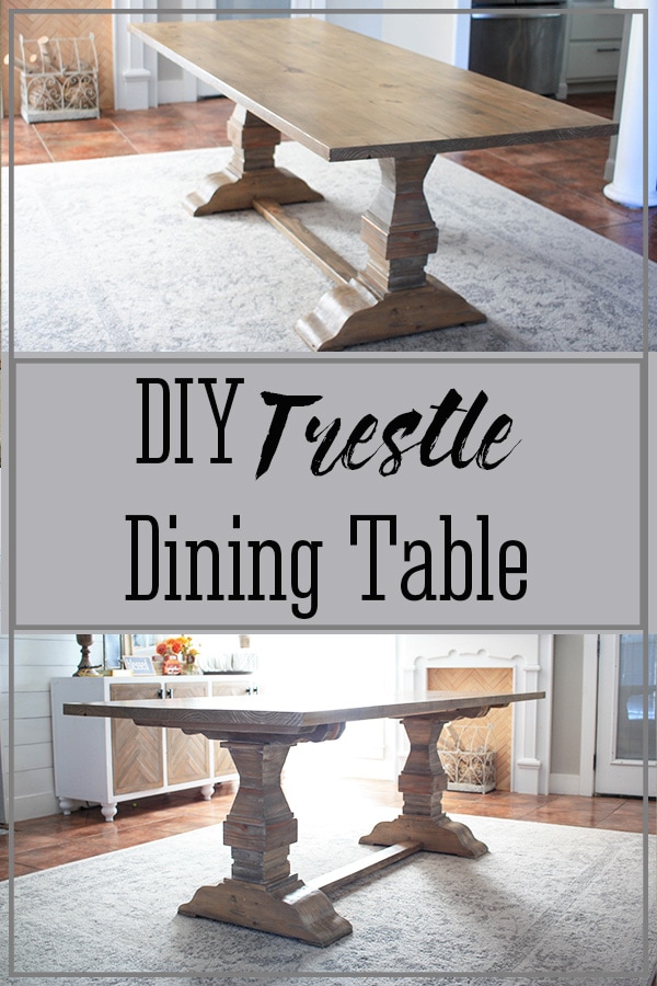 DIY Farmhouse Trestle Table