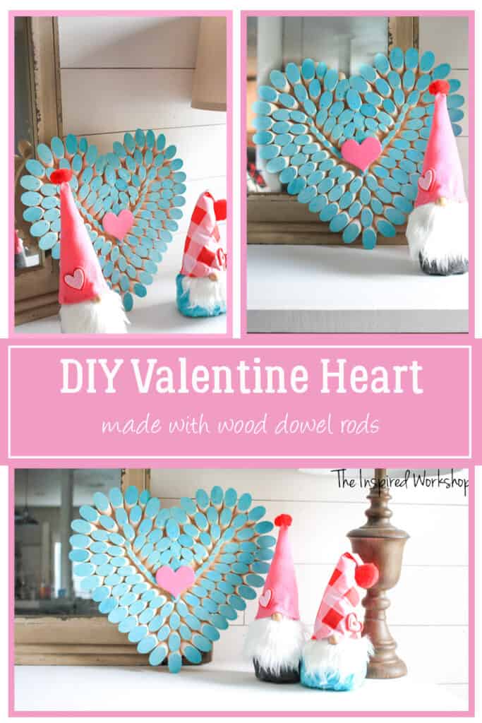 DIY Valentine Decor Wooden Heart