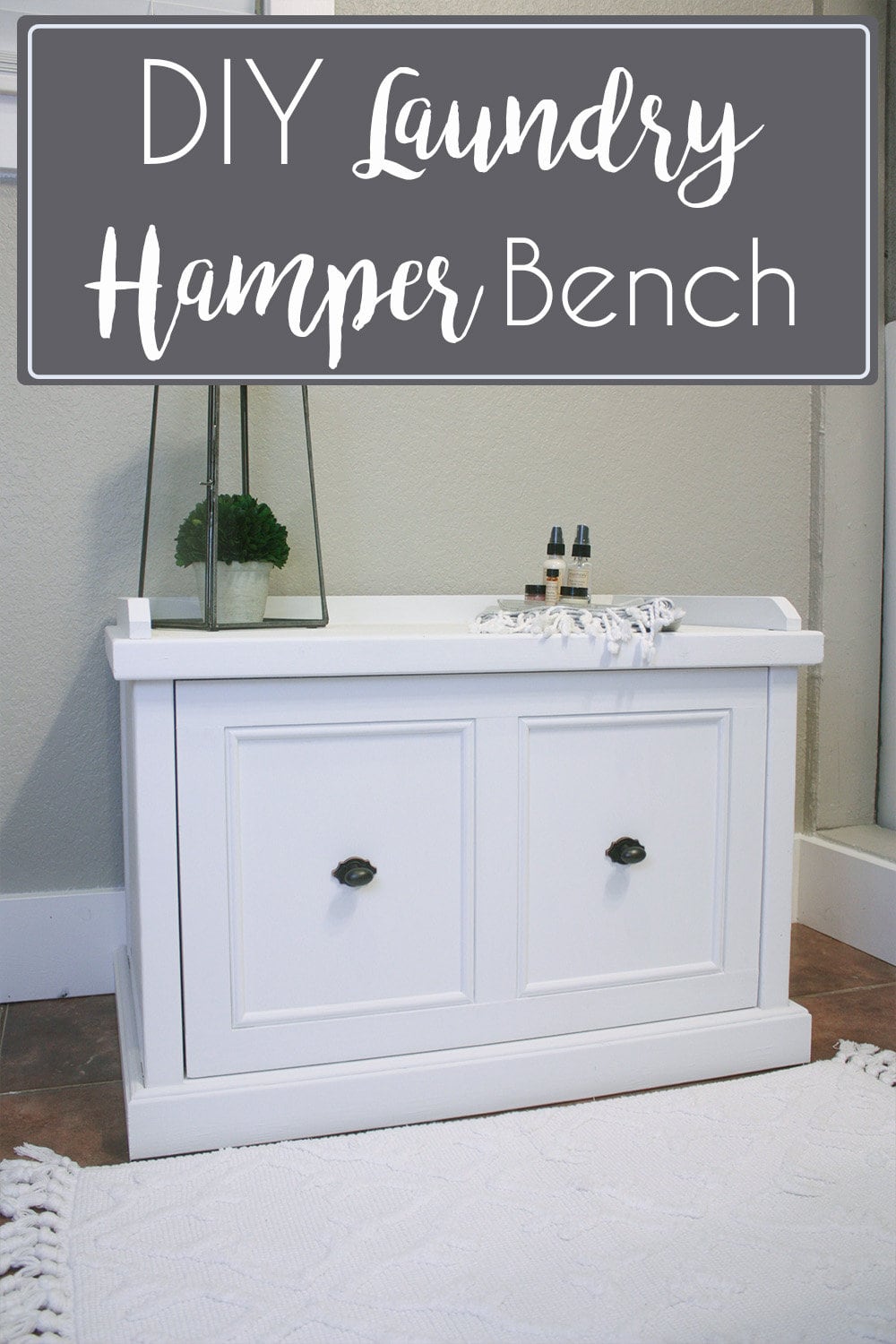 DIY Laundry Hamper Bench