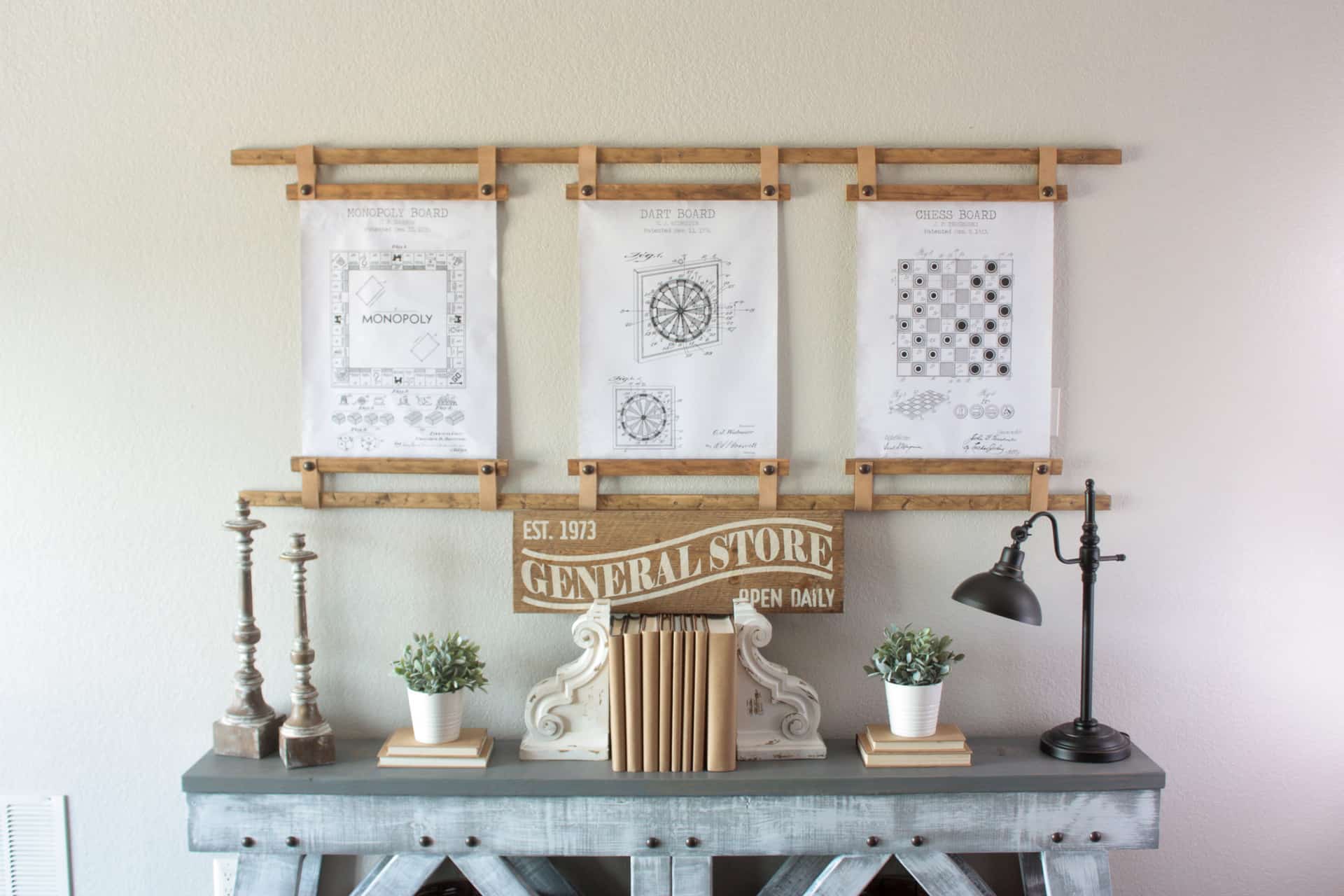 DIY Wall decor idea with large engineering prints