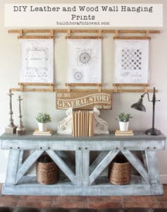 DIY Leather and Wood Wall Hanging Prints