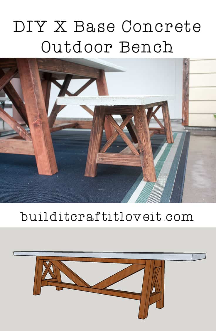 DIY Concrete Outdoor Bench