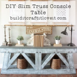 DIY Slim Truss Console Table