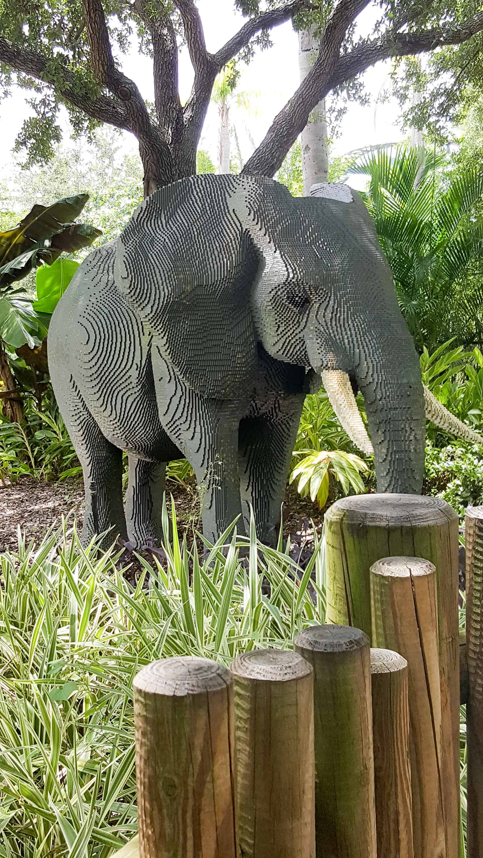 Legoland Florida Vacation - lego sculpture of an elephant