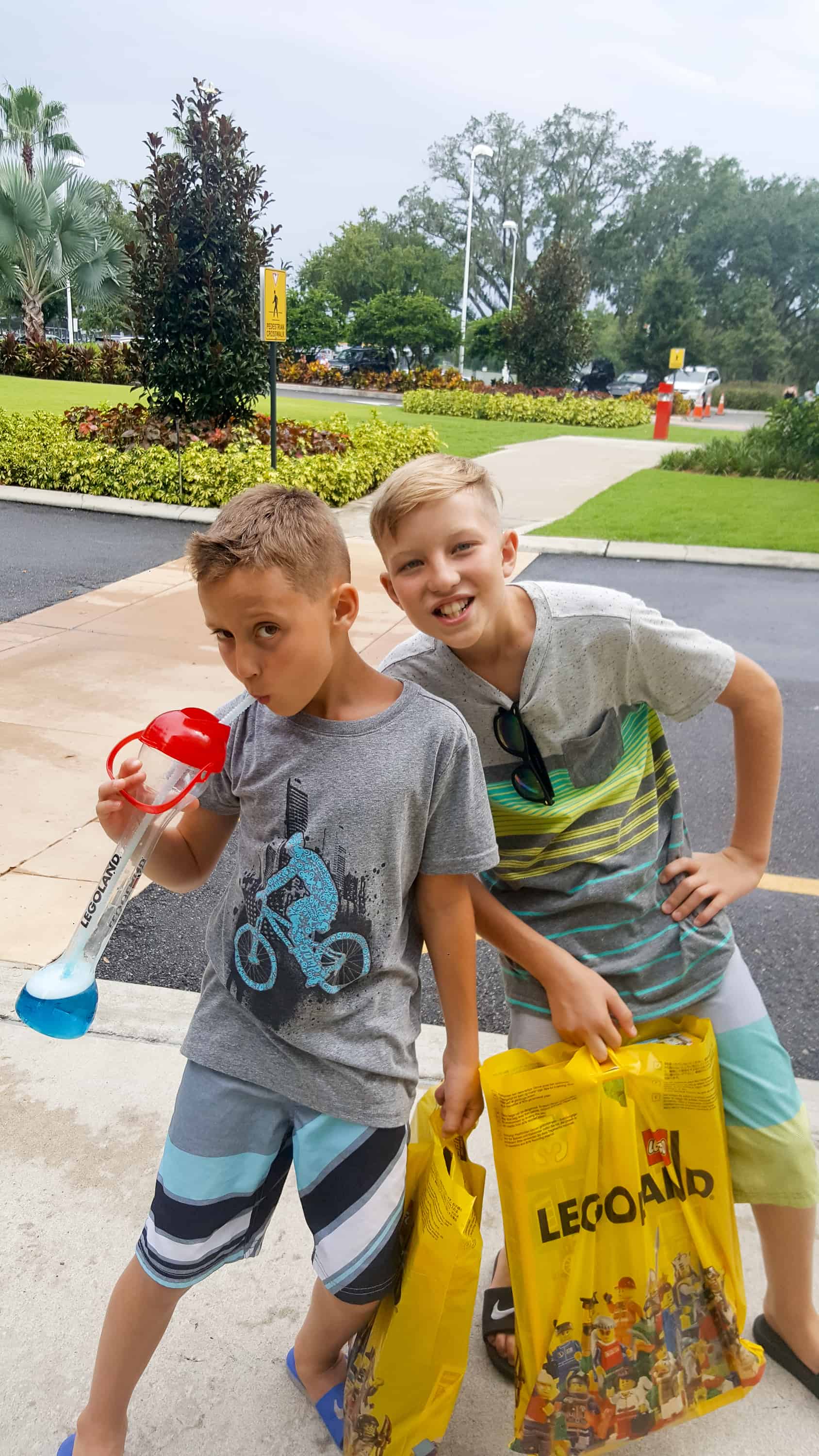 Legoland Florida Vacation - boys shopping