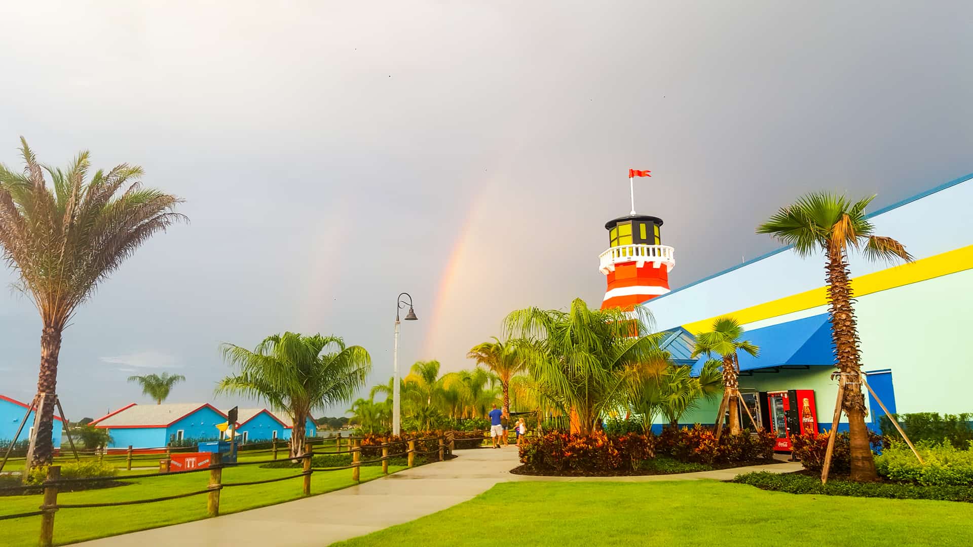 Double Rainbow over Legoland Florida beach retreat