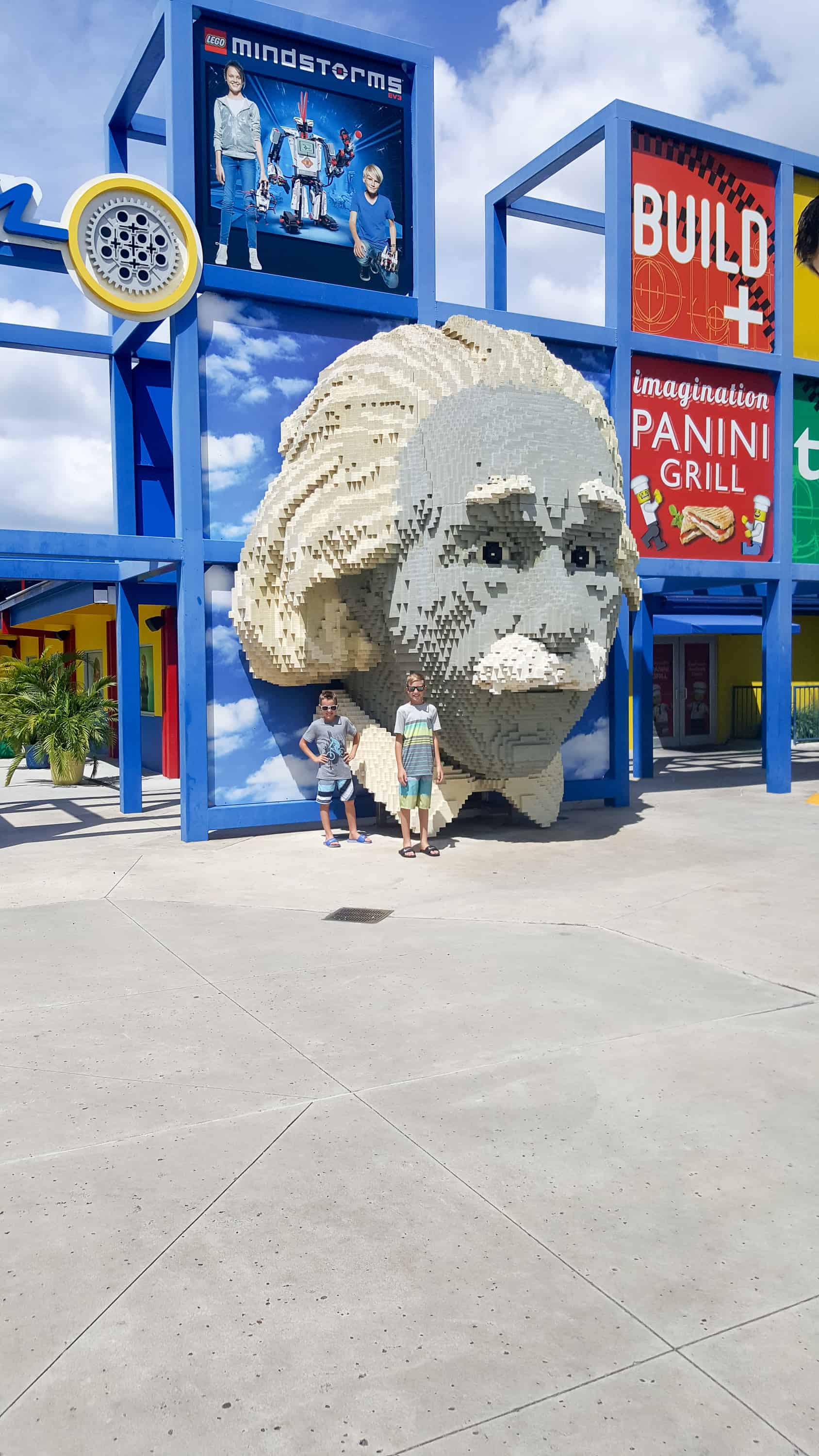 Legoland Florida Vacation - lego sculpture of Albert Einstein