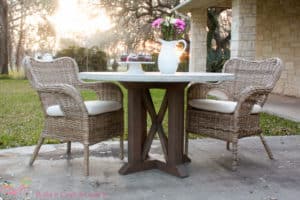 DIY Round Concrete Dining Table