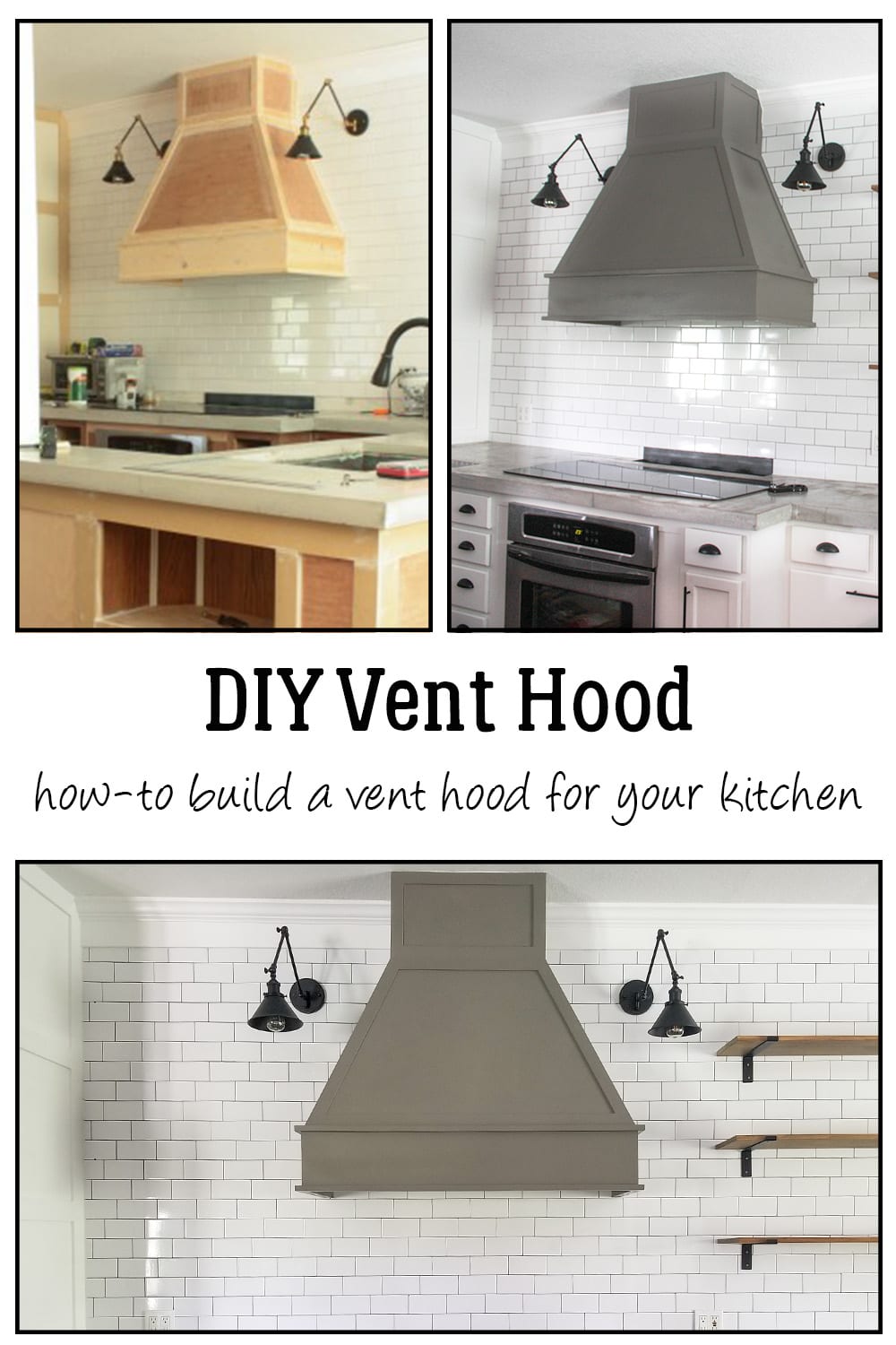 DIY Kitchen Vent Hood, DIY Range Hood, DIY Oven Hood, Full Hearted Home