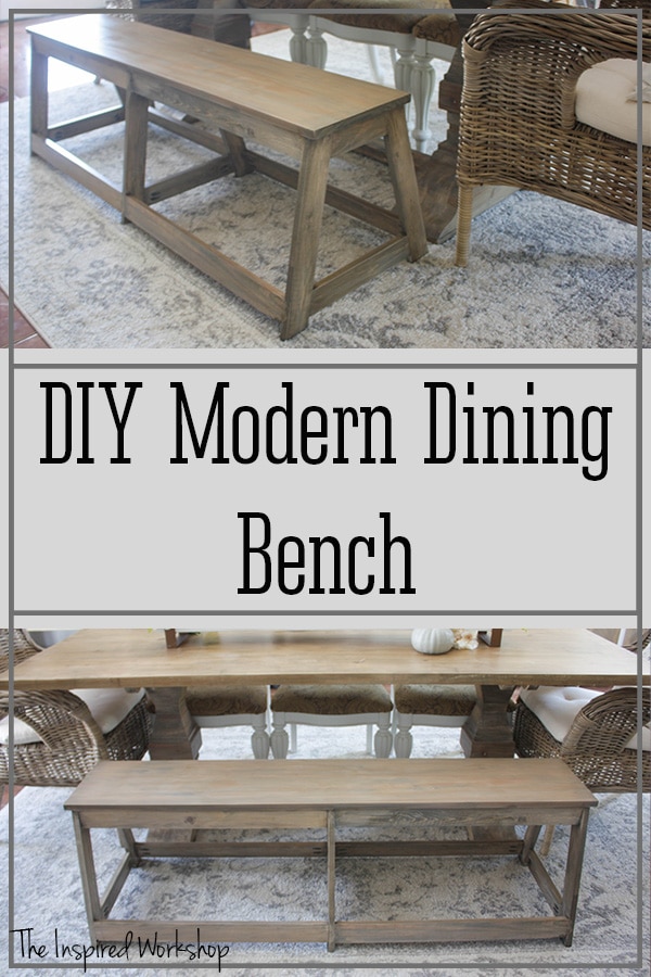 DIY Modern Dining Bench