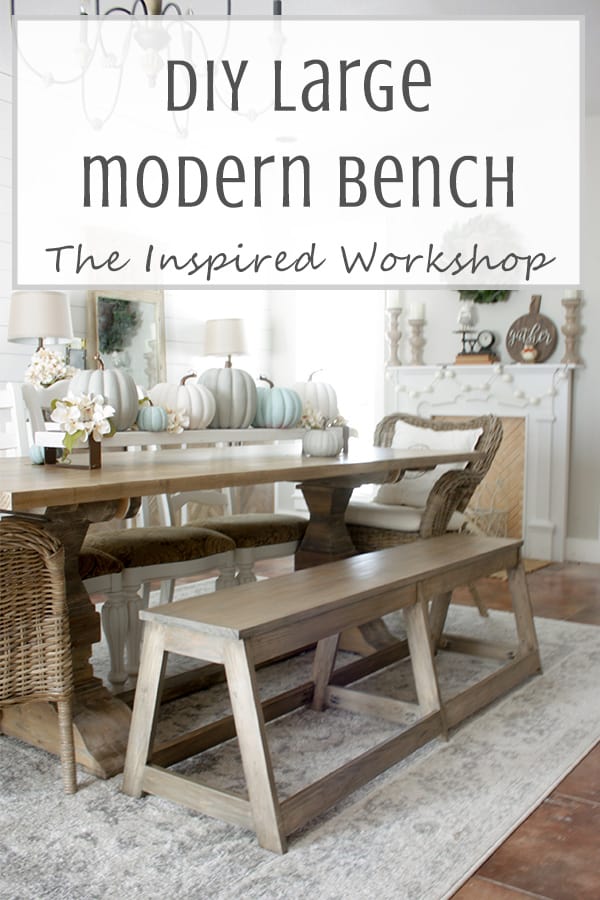 DIY Large Modern Dining Bench