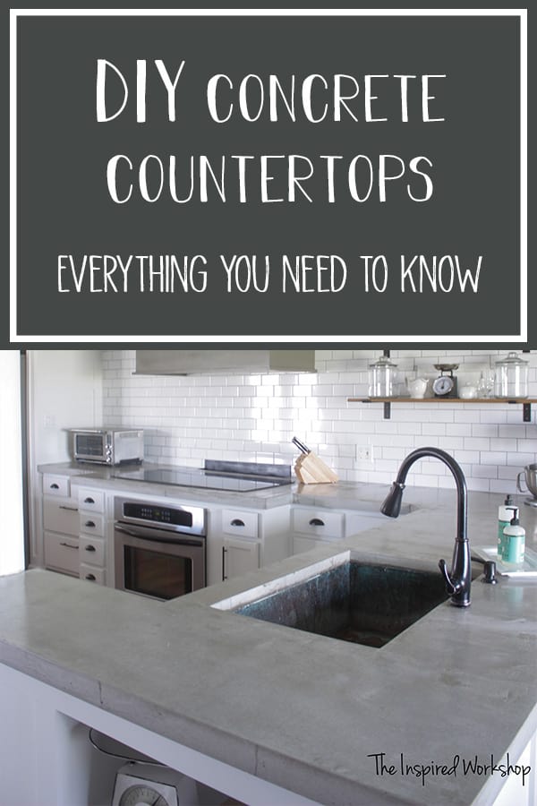 Diy Concrete Countertops Pour In Place The Inspired Workshop