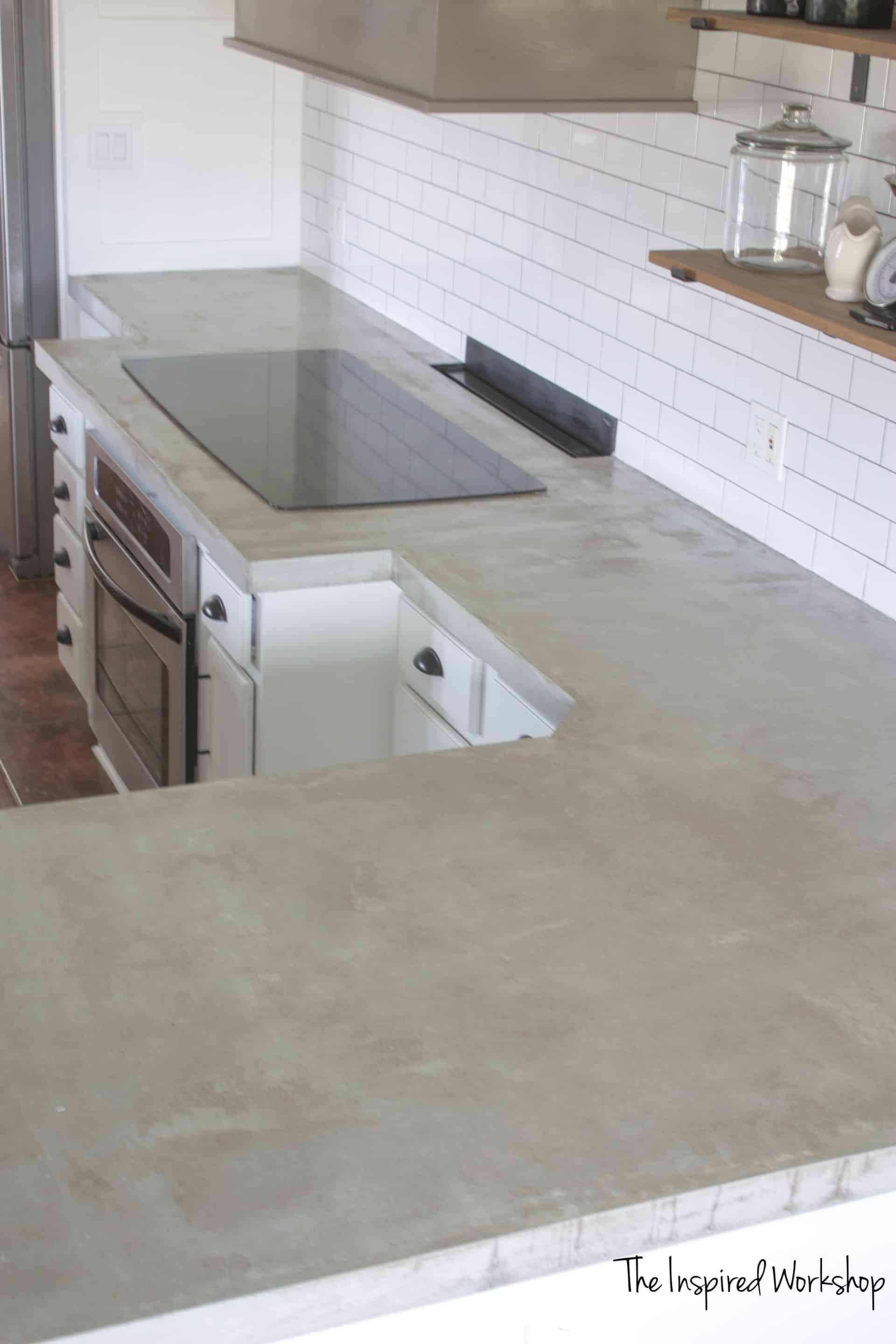 Diy Concrete Countertops Pour In Place The Inspired Workshop