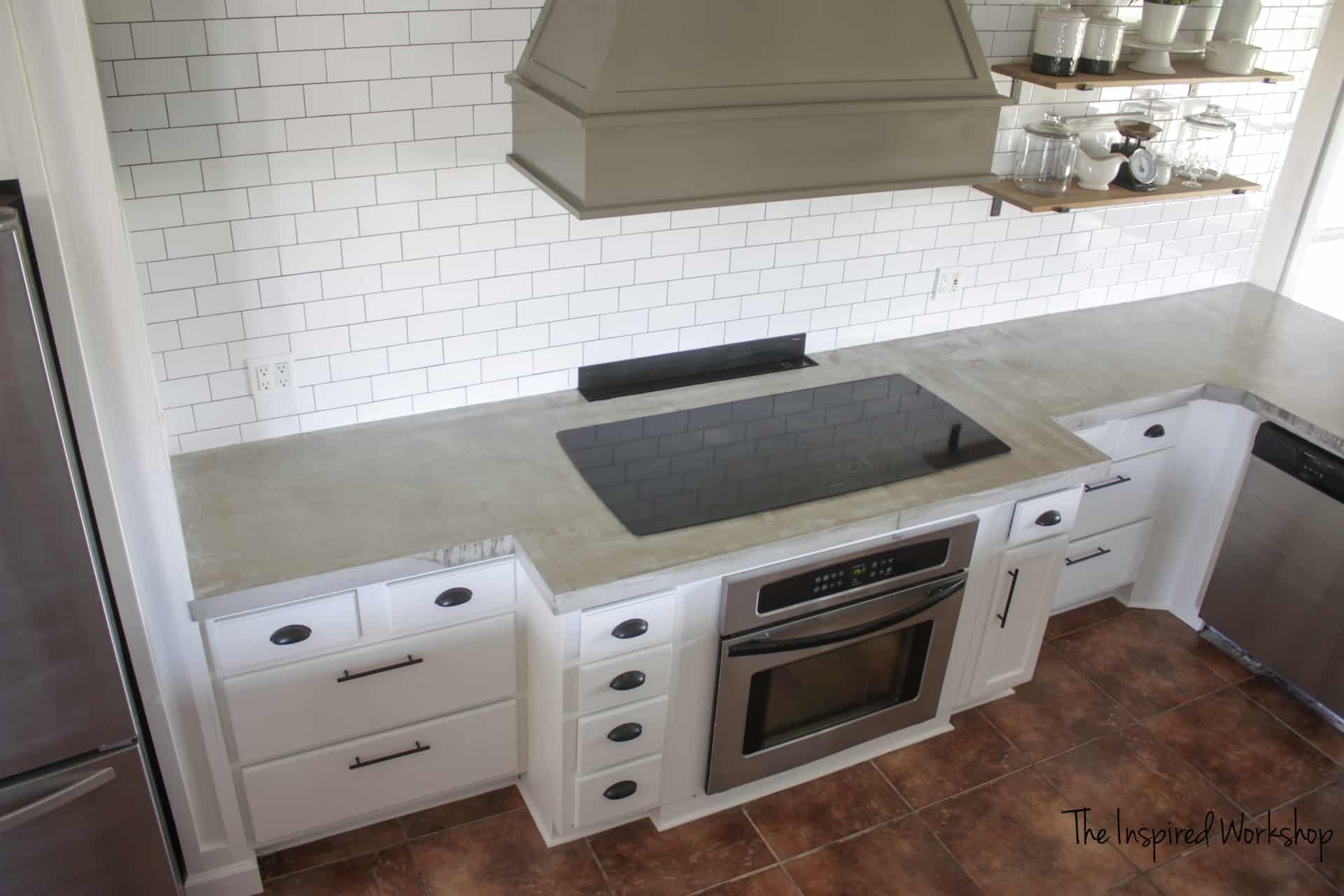 Diy Concrete Countertops Pour In Place The Inspired Workshop