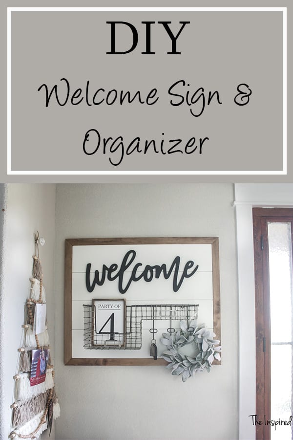 DIY Shiplap Welcome Sign and Organizer
