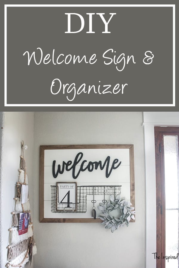 DIY Shiplap Welcome Sign and Organizer