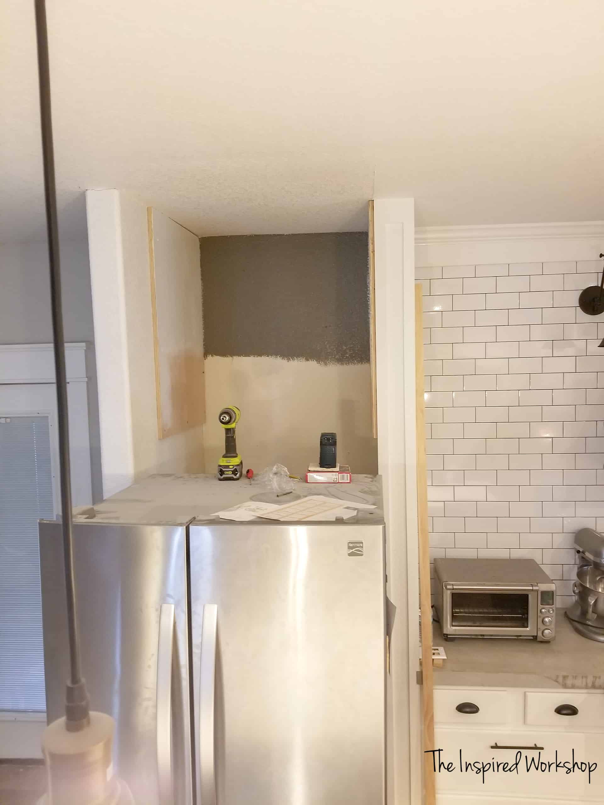 Building A Cabinet Above The Fridge Kitchen Renovation The