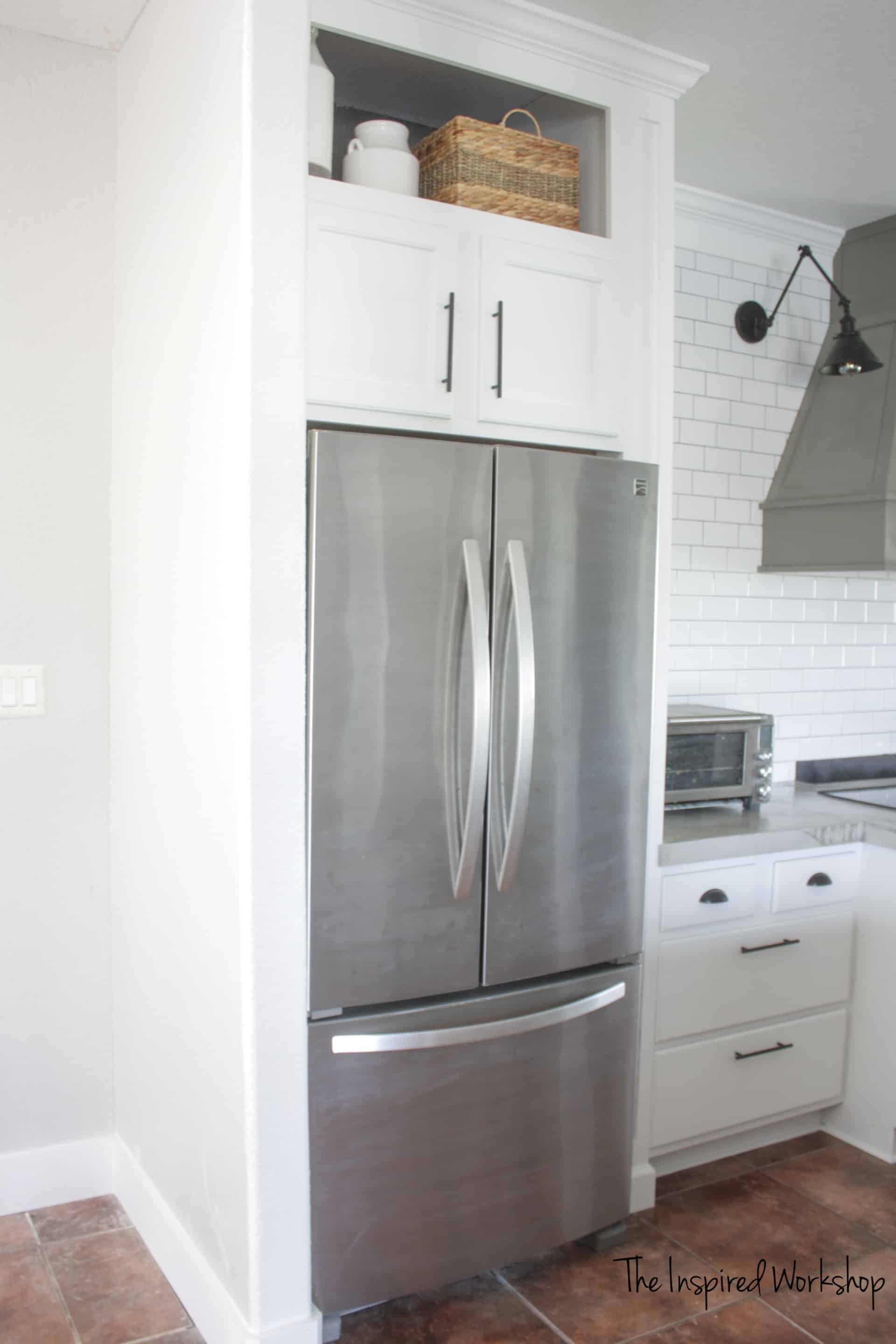 Building a cabinet Above the Fridge - kitchen renovation