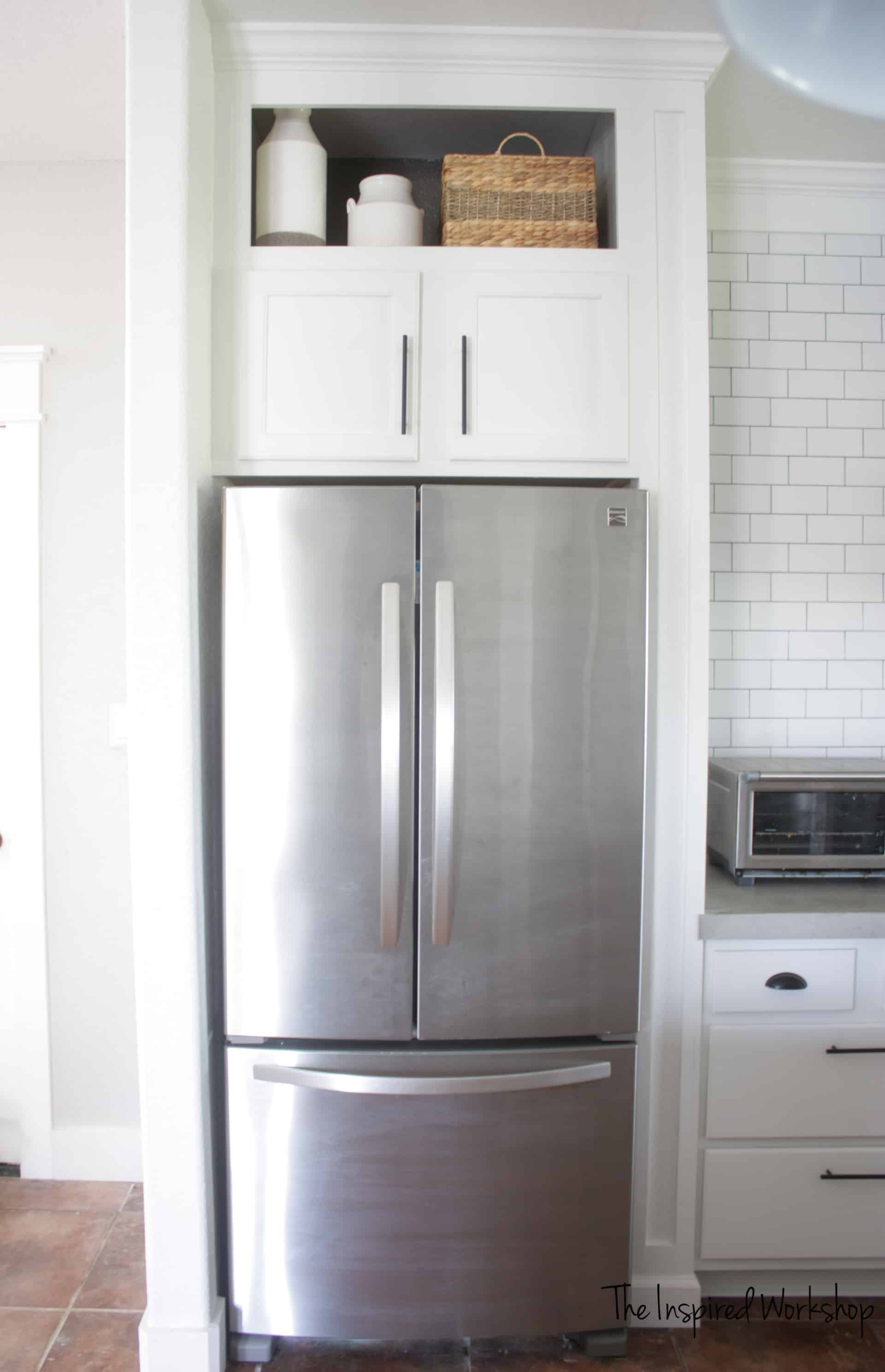 Building a Cabinet Above the Fridge - Kitchen Renovation – The Inspired