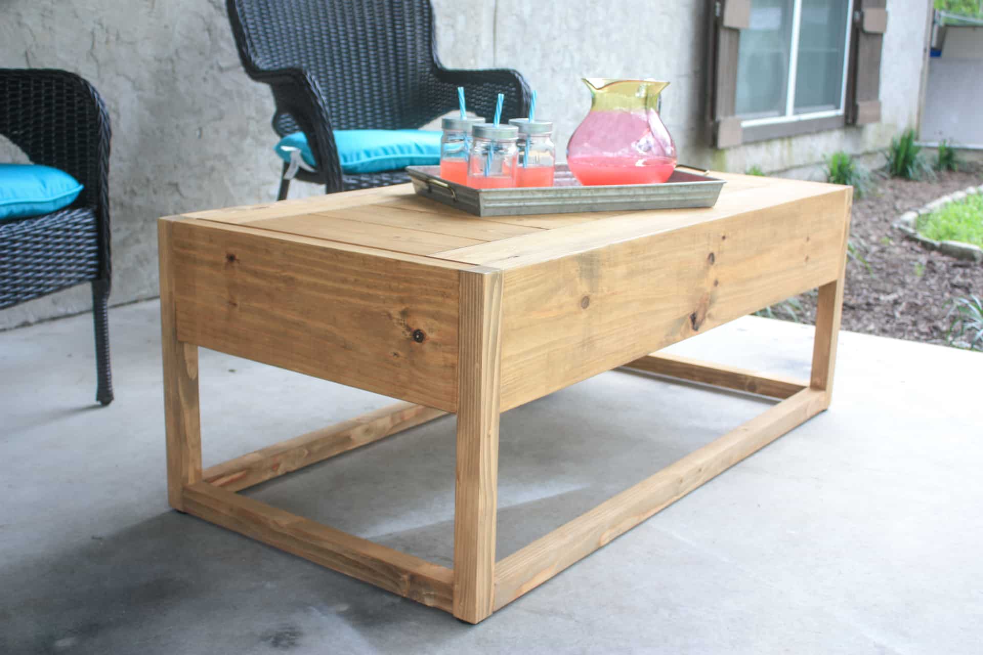 Homemade modern deals outdoor table