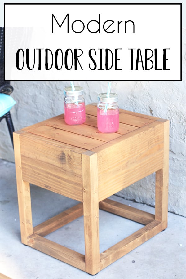 Modern outdoor store side table