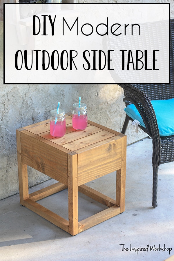 DIY Modern Outdoor Side Table