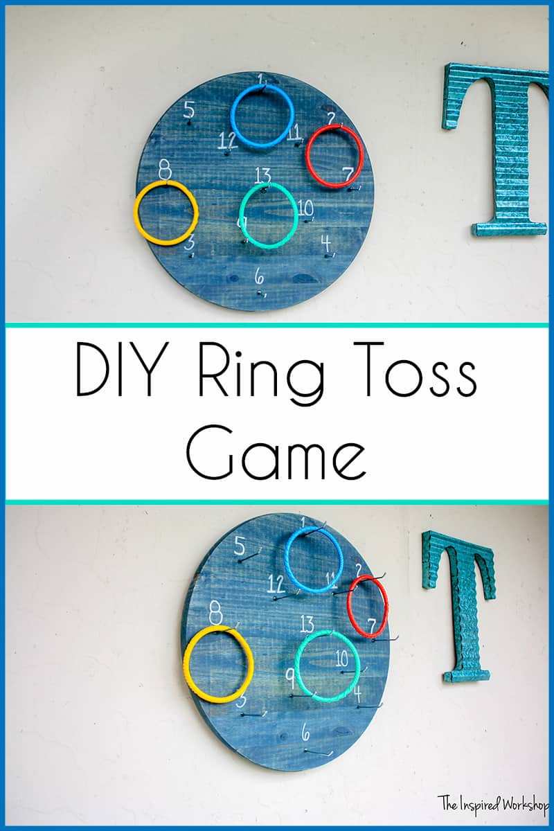 DIY Ring Toss Game - Backyard games are always fun for family and friends! This diy ring toss game is no exception! There are so many ways to play and it is so easy to build! #outdoorgames #summerfun #familytime 