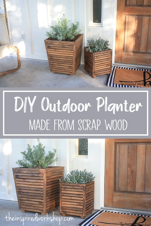 DIY Outdoor Planter from Scrap Wood