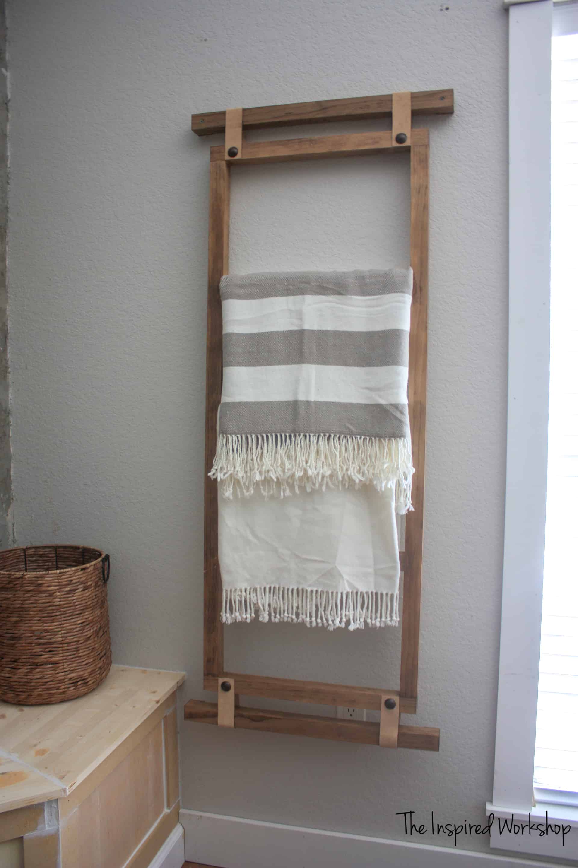 DIY Wall Blanket Ladder The Inspired Workshop