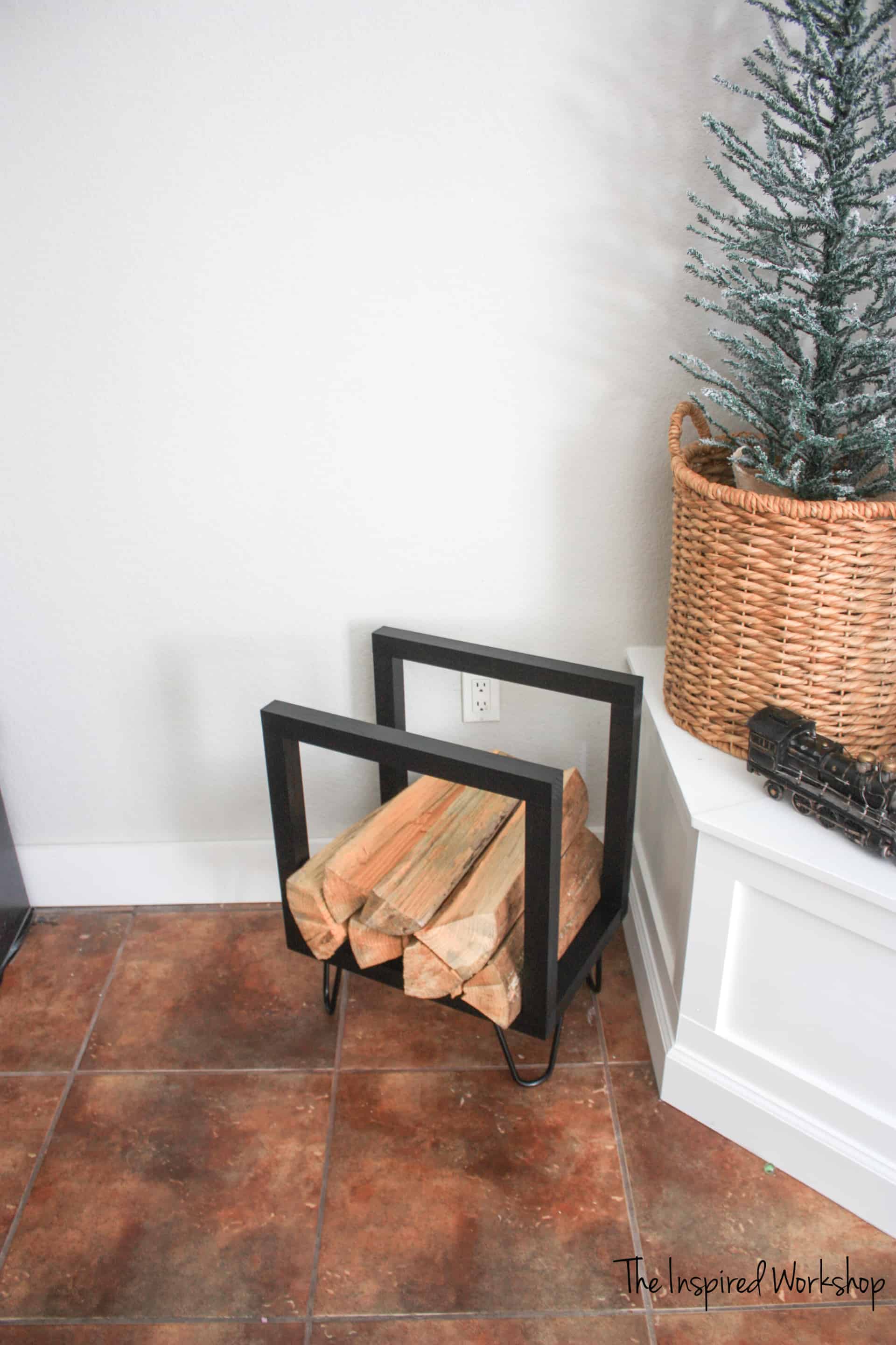 Modern indoor firewood holder hot sale