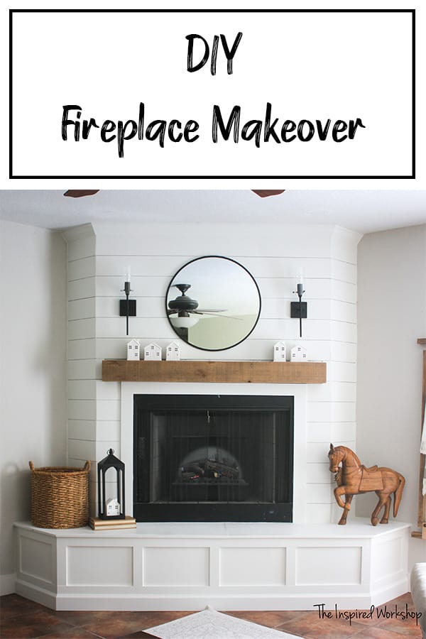 DIY Shiplap Fireplace Makeover