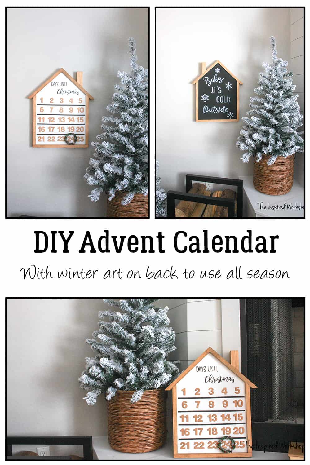 DIY Advent Calendar - Winter Baby It's Cold Outside Sign