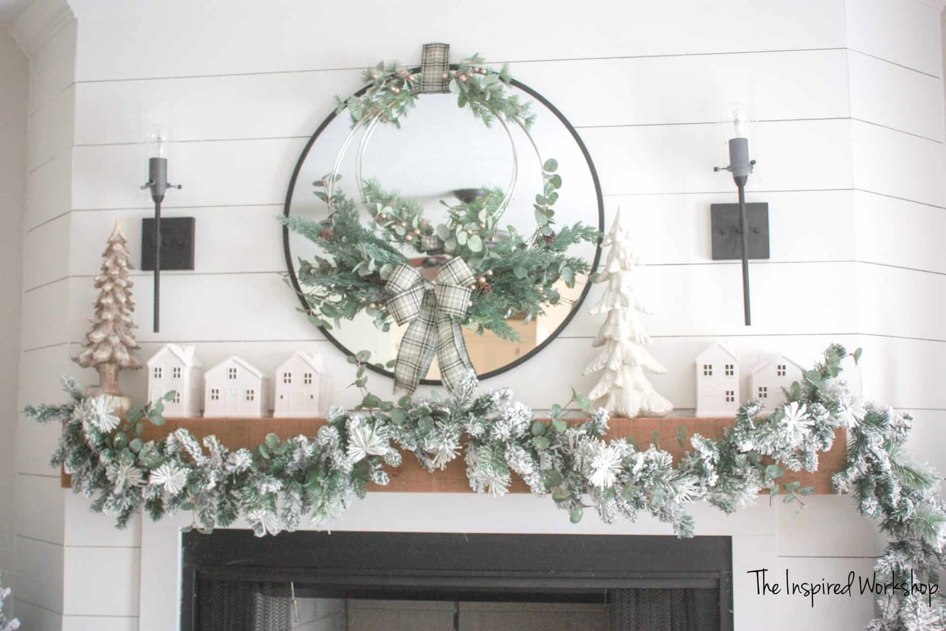 DIY Christmas Wreath that doubles as a winter wreath