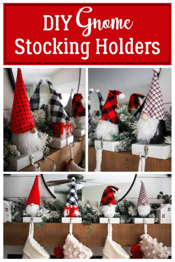 DIY Christmas Gnome Stocking Holders