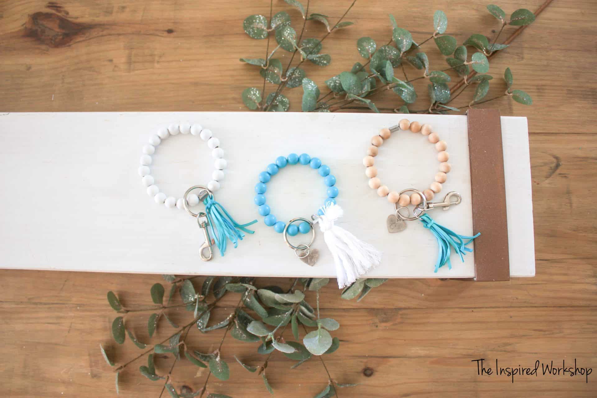 How to Make a Keychain with Natural Wood Beads and a Tassel