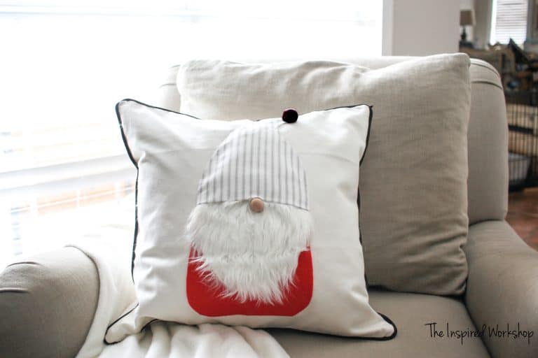 DIY Christmas Gnome Pillow Cover