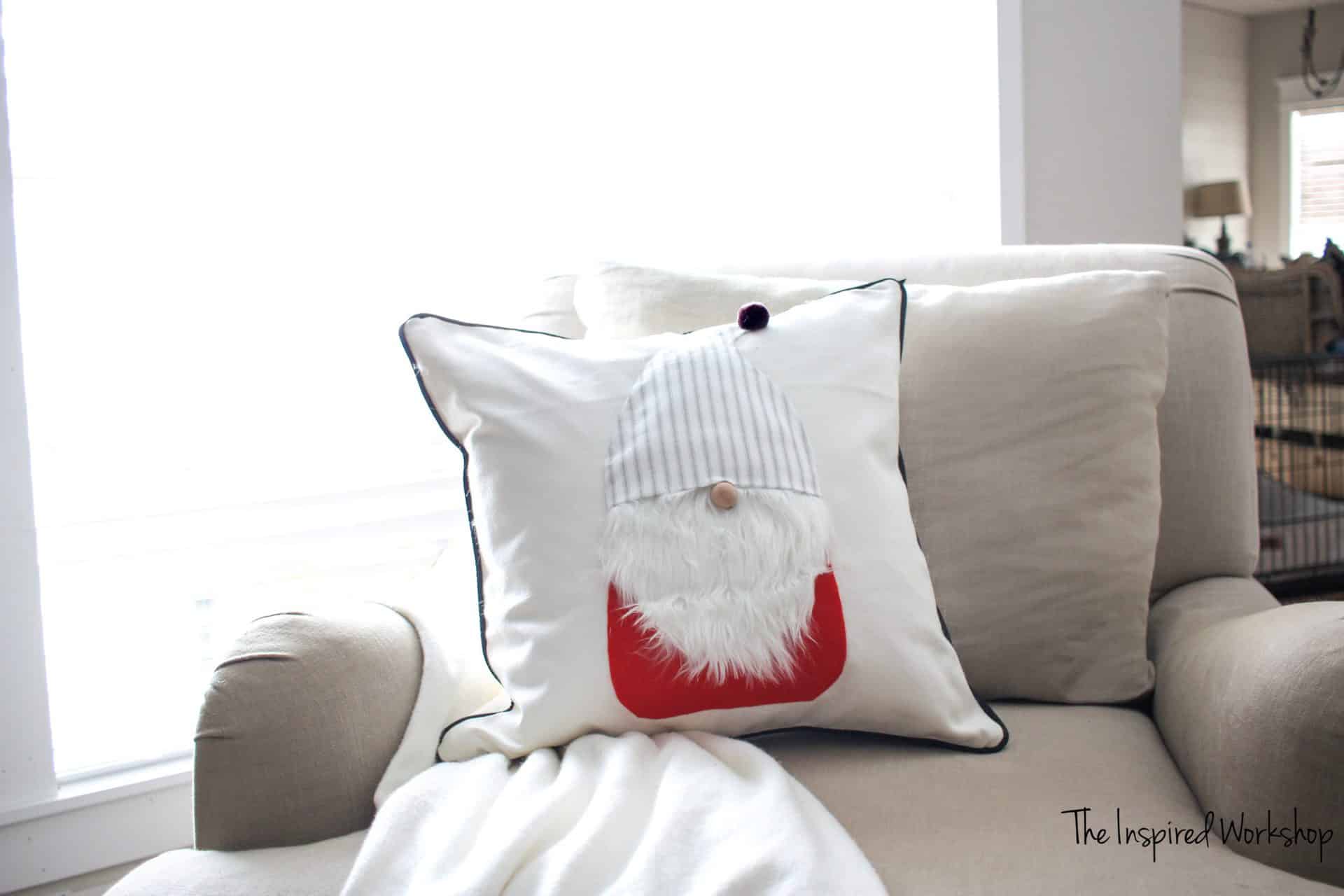 DIY Christmas Gnome Pillow Cover – The Inspired Workshop