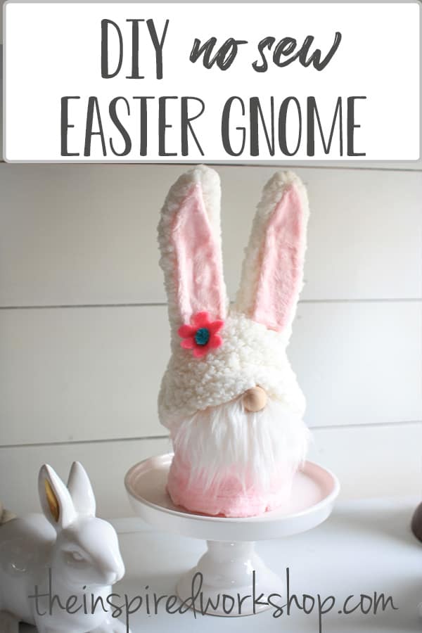 DIY Easter Gnome - Gnome that looks like an Easter Bunny