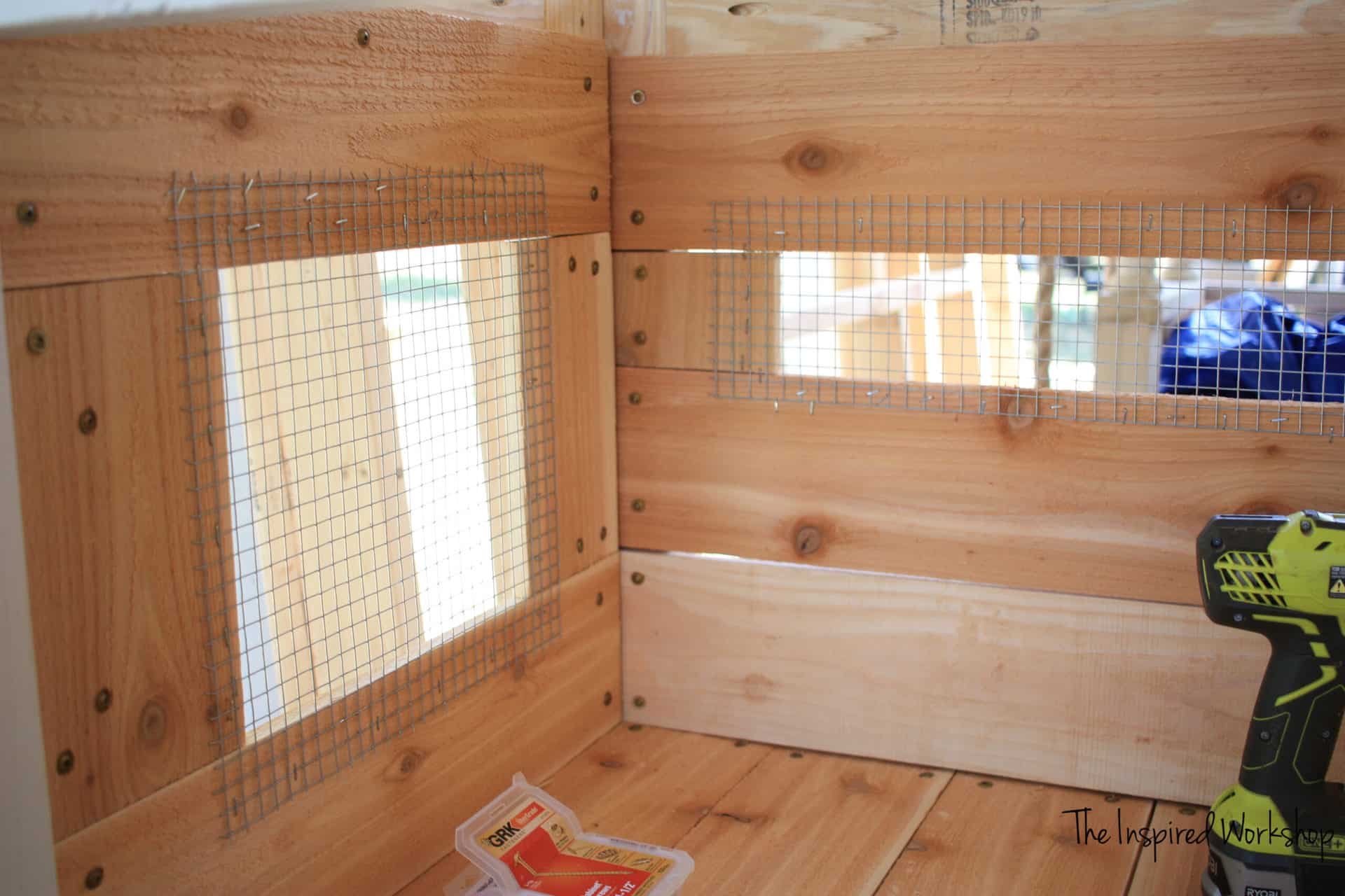 DIY Chicken Coop - making hardware cloth windows