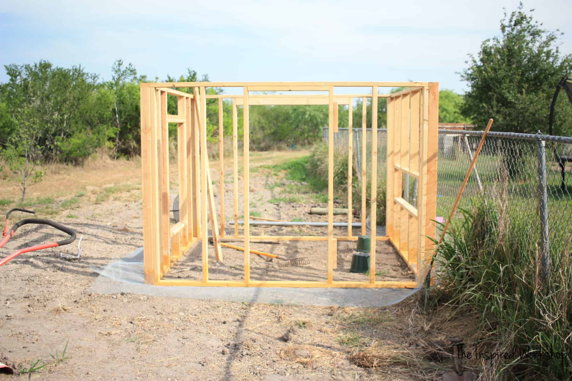 Framing the DIY Large Chicken Coop 